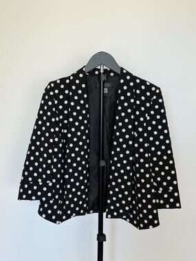 Kasper Polka Dot Open Front Blazer